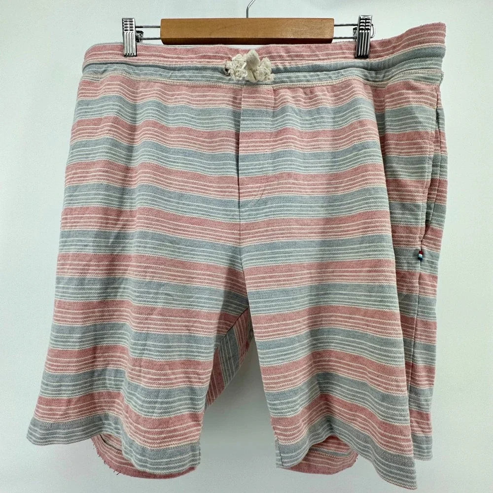 Sol Angeles Mens XXL Striped Drawstring Shorts Red Blue White Made in USA XXL